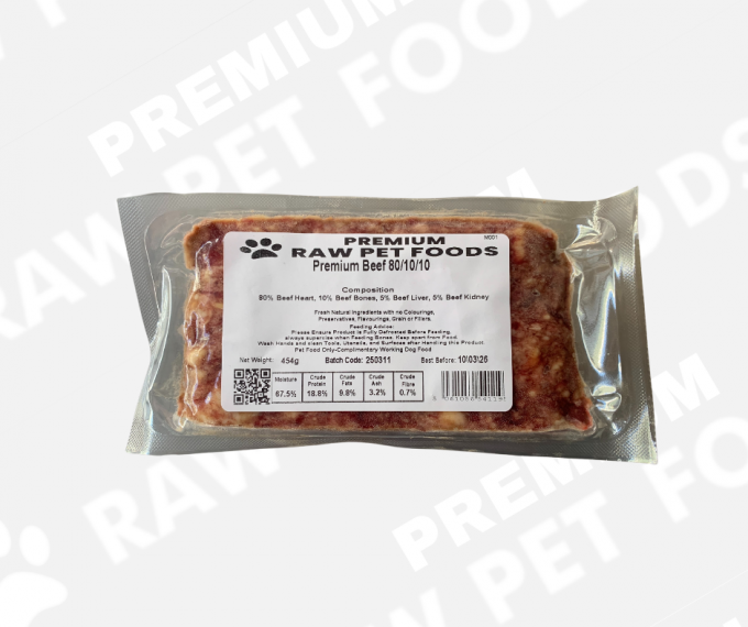Premium Beef 80/10/10 - 36x454g (single protein)