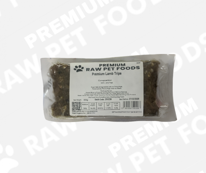 Premium Lamb Tripe 36x454g Single Protein